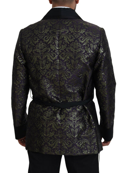 Gold Jacquard Robe Jacket