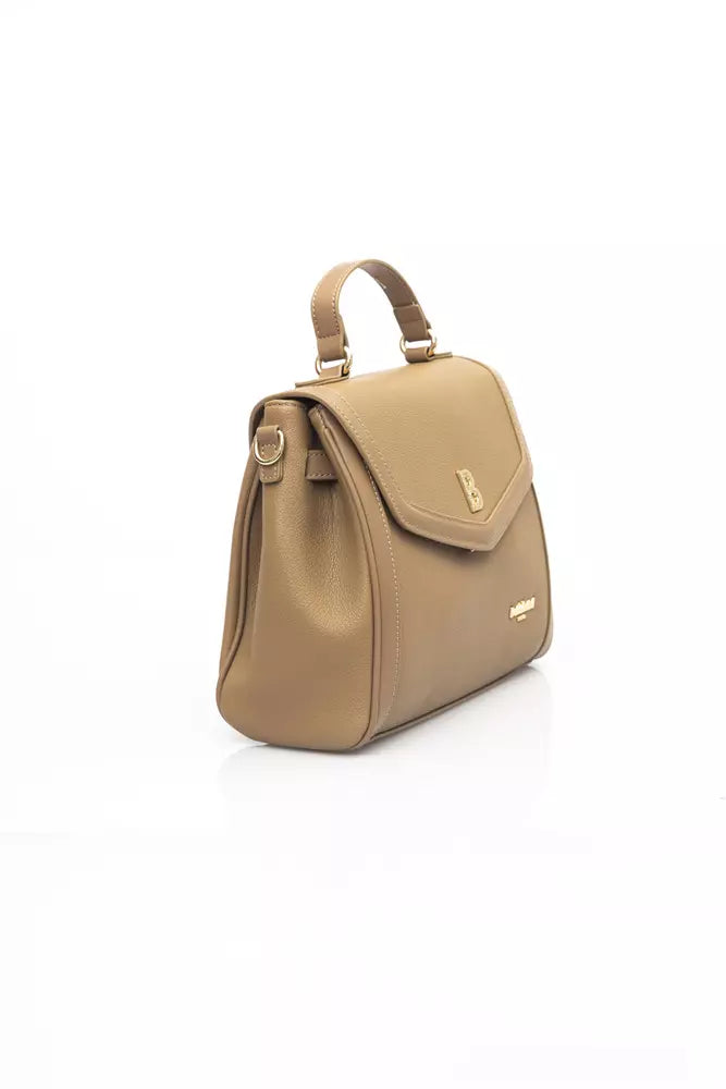 Beige Polyethylene Women Handbag