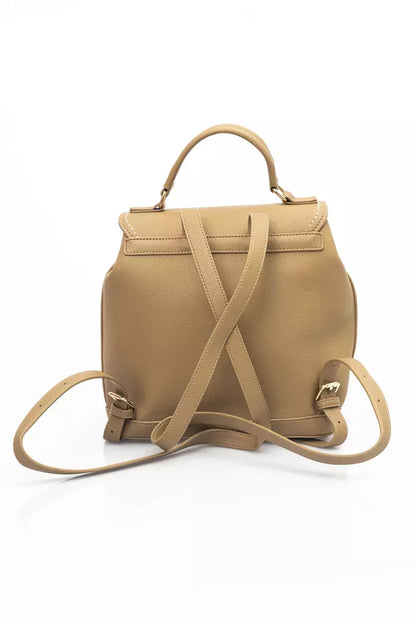 Beige Polyethylene Women Backpack