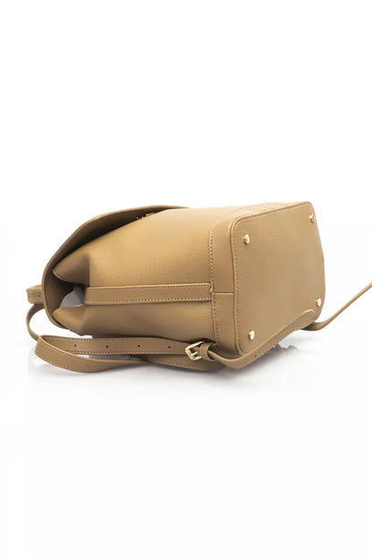 Beige Polyethylene Women Backpack