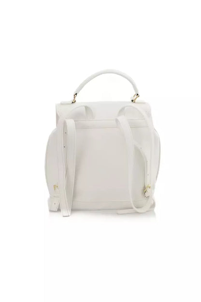 White Polyethylene Women Backpack