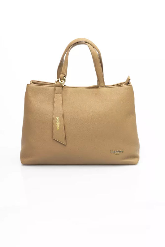 Beige Polyethylene Women Handbag