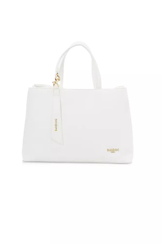 White Polyethylene Women Handbag