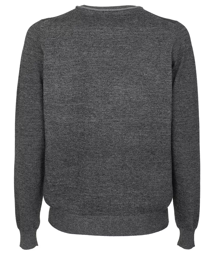 Anthracite Crewneck Viscose Blend Sweater