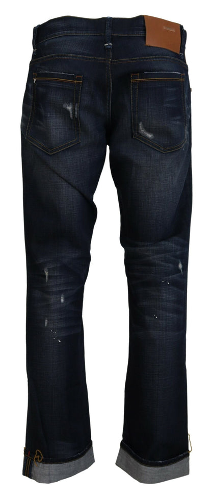 Elegant Regular Denim Blue Washed Jeans