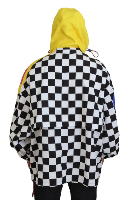 Multicolor Velcro Hooded Jacket