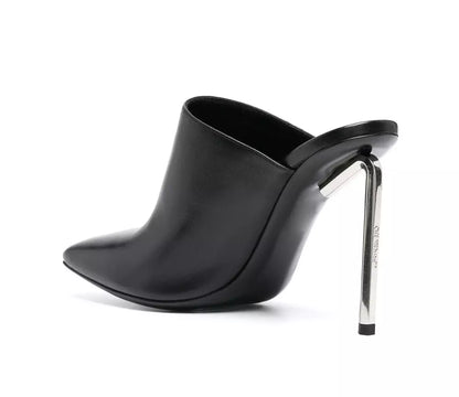 Chic Squared Toe Calfskin Sabot