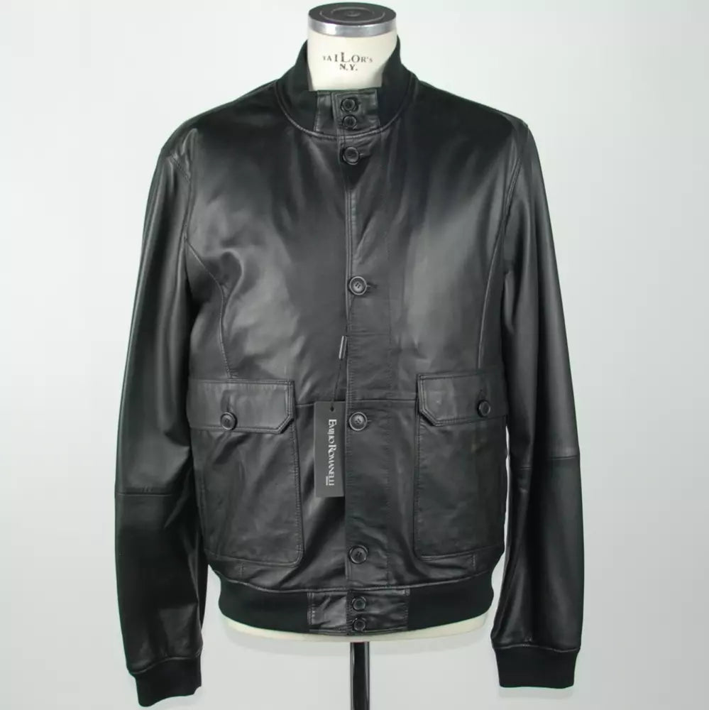 Elegant Black Leather Jacket