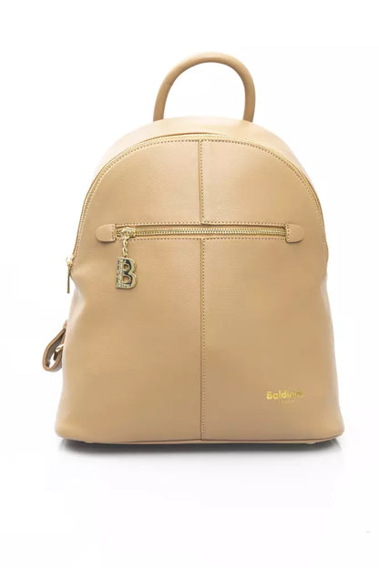 Beige Polyethylene Women Backpack