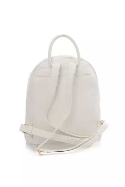 White Polyethylene Women Backpack