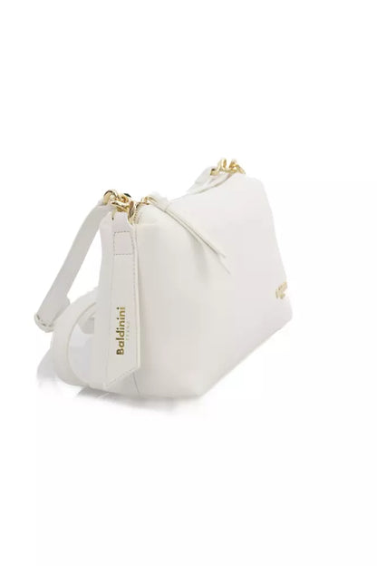 White Polyethylene Women Shoulder Bag