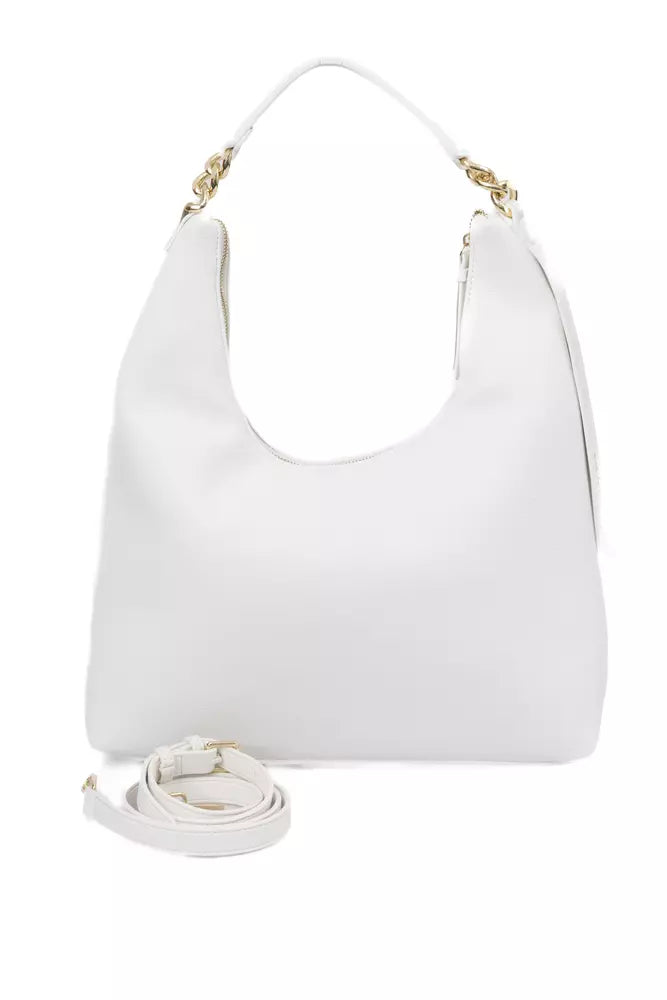 White Polyethylene Women Shoulder Bag