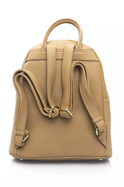 Beige Polyethylene Women Backpack