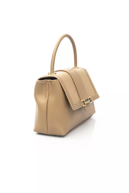 Beige Polyethylene Women Handbag