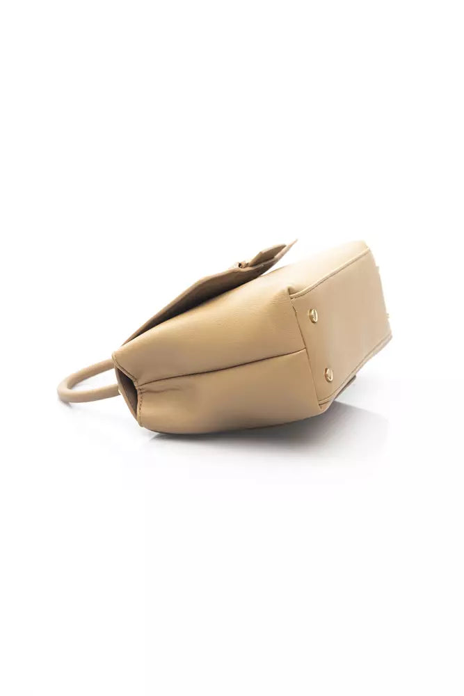 Beige Polyethylene Women Handbag