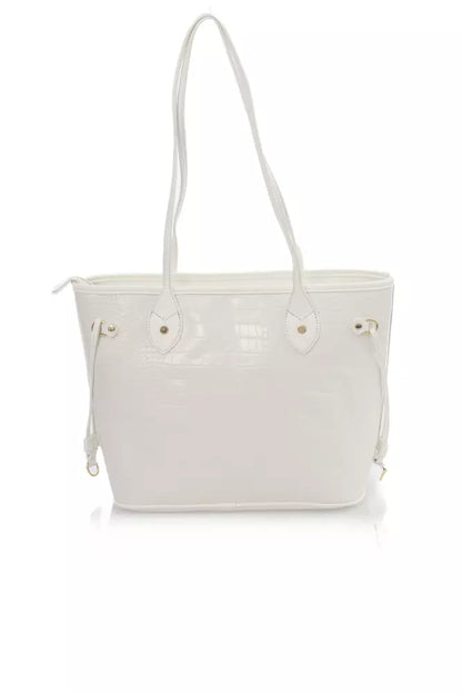 White Polyethylene Women Shoulder Bag