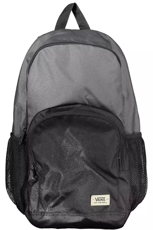 Gray Polyester Men Backpack