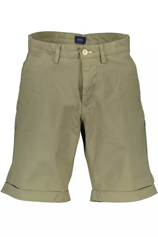 Green Cotton Men Pant