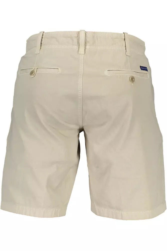 Beige Cotton Men Pant