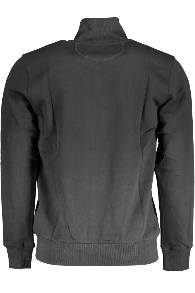 Black Cotton Men Sweater