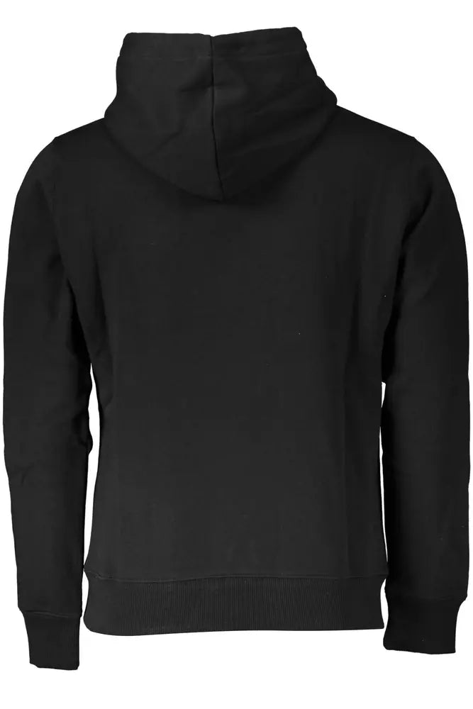 Black Cotton Men Sweater