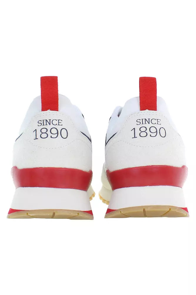 White Polyester Men Sneaker