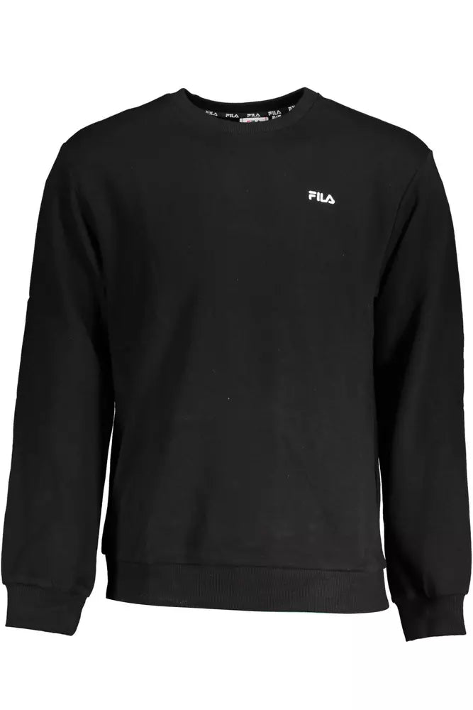 Black Cotton Men Sweater