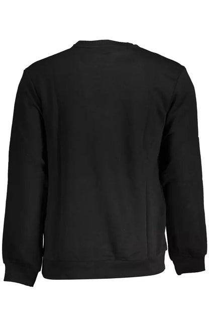 Black Cotton Men Sweater