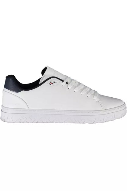 White Polyester Men Sneaker