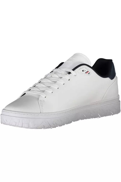 White Polyester Men Sneaker