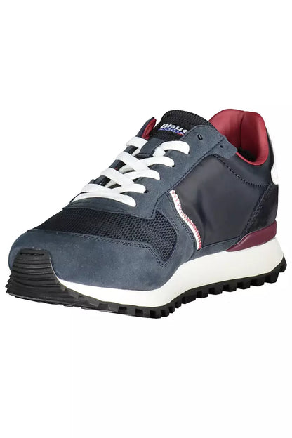 Blue Polyester Men Sneaker