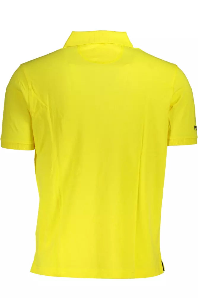 Yellow Cotton Mens Polo Shirt