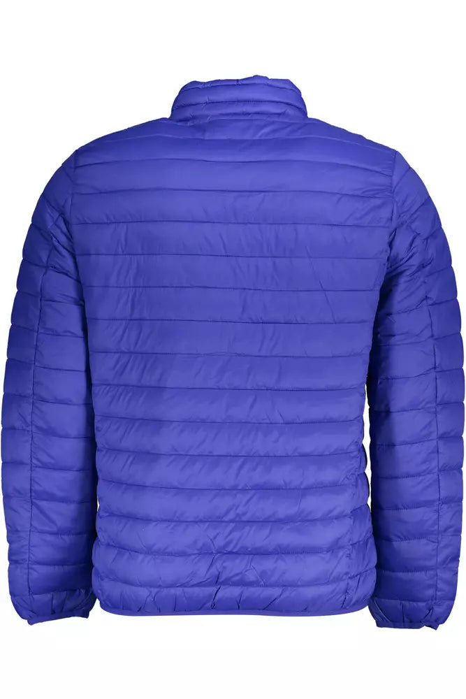 Blue Polyamide Men Jacket