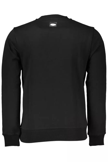 Black Cotton Men Sweater