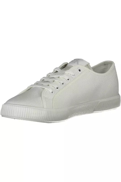 White Cotton Men Sneaker