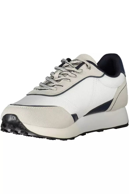 White Polyethylene Men Sneaker