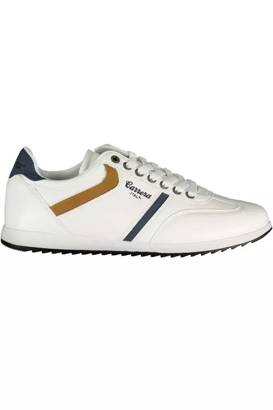 White Polyethylene Men Sneaker