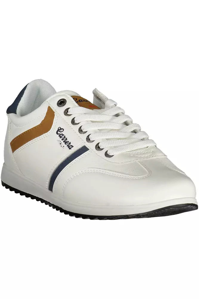 White Polyethylene Men Sneaker