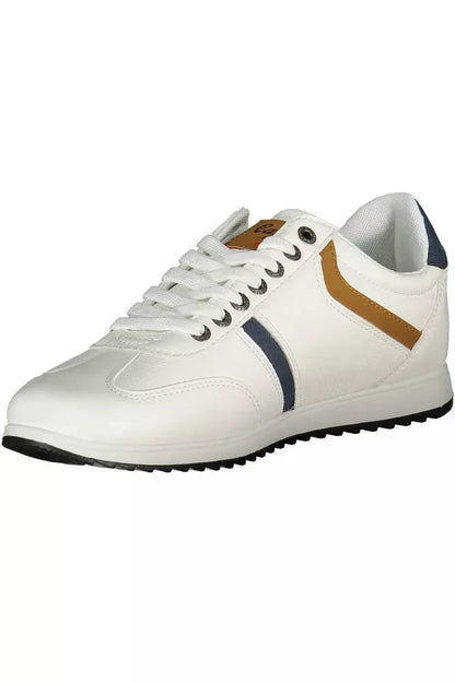 White Polyethylene Men Sneaker