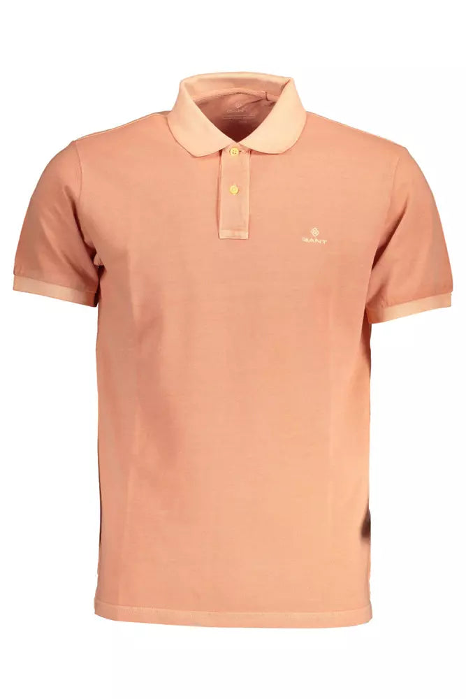 Pink Cotton Men Polo