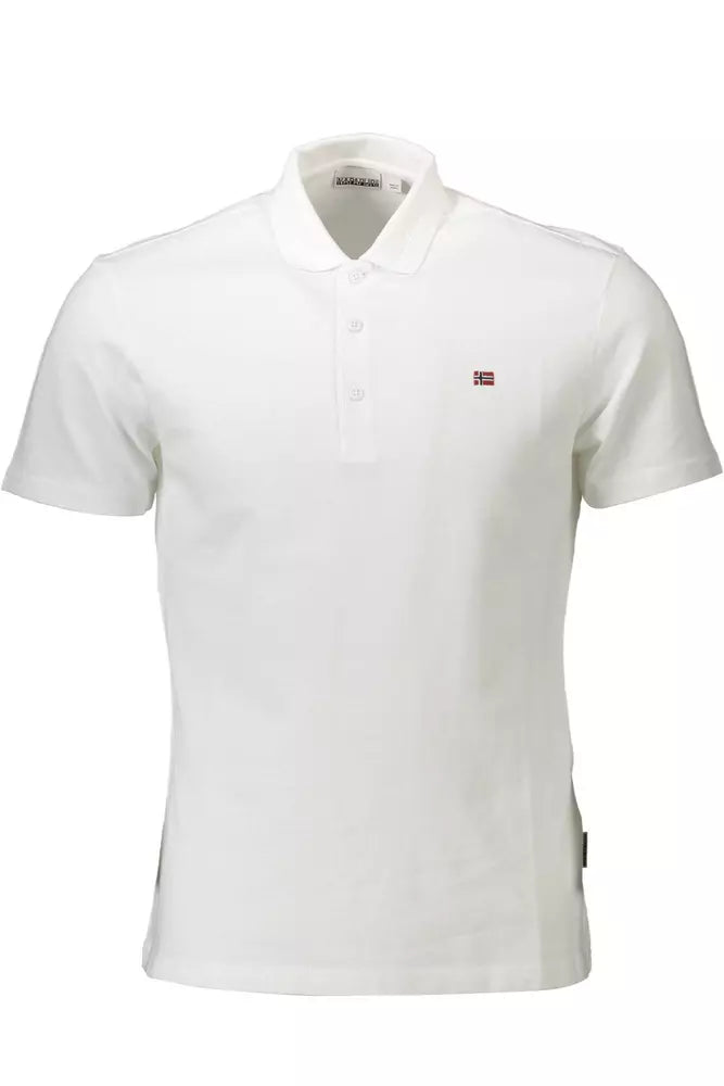 White Cotton Men Polo