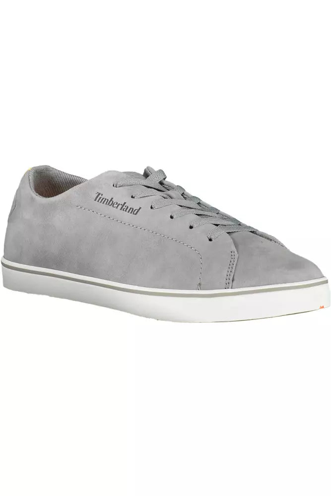 Gray Leather Men Sneaker