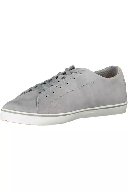 Gray Leather Men Sneaker