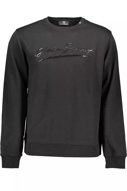 Black Cotton Men Sweater