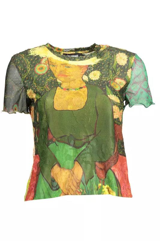 Green Polyester Women Top