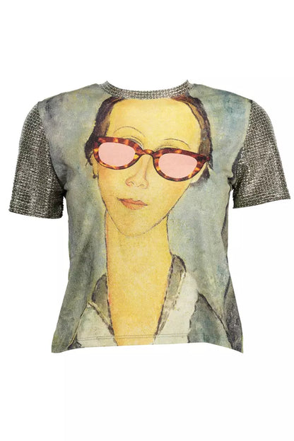 Green Polyester Women T-Shirt