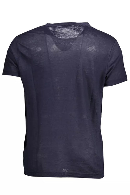 Blue Linen Men T-Shirt