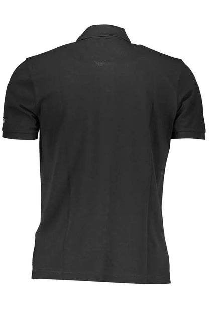 Black Cotton Men Polo Shirt