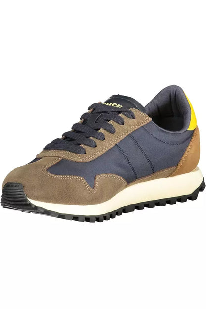 Brown Polyester Men Sneaker