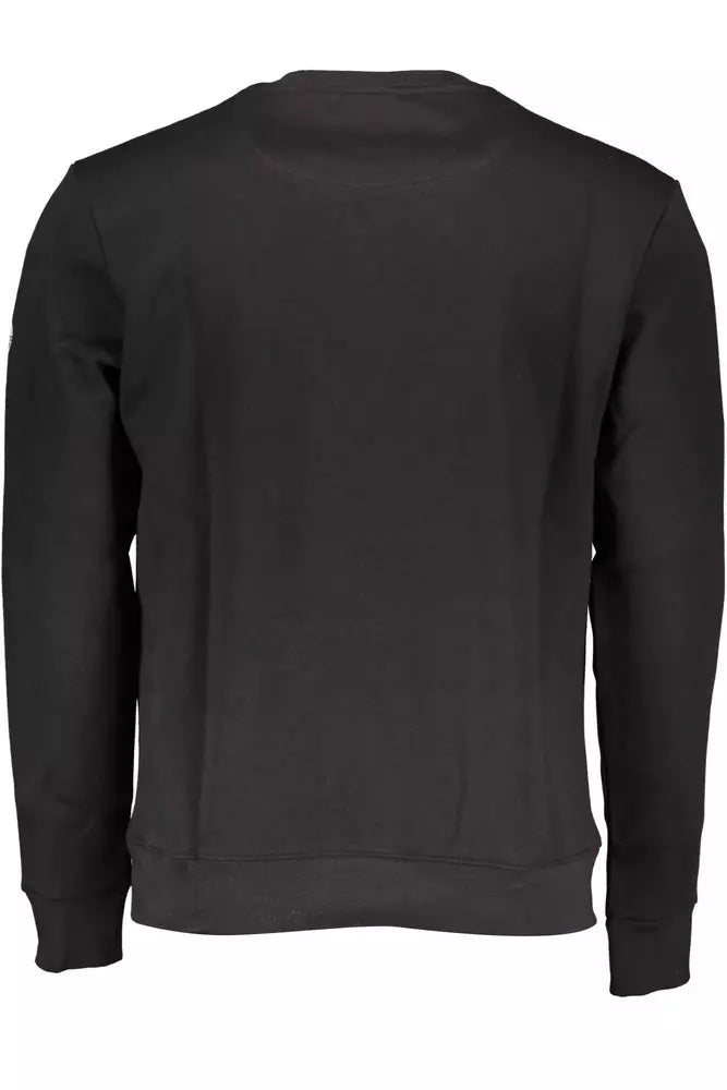 Black Cotton Men Sweater